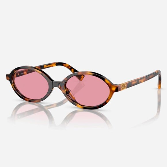 NEW Miu Miu MU 04ZS VAU50D Miu Miu brown and pink sunglasses MU04ZSF